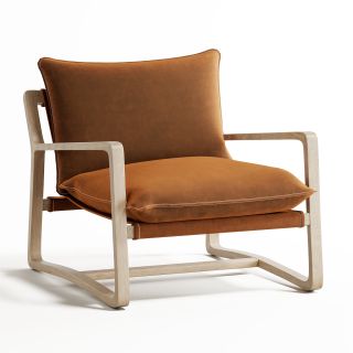 Steel Framed Cushioned Armchair