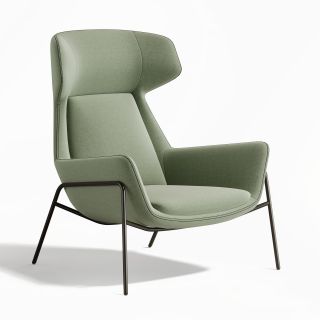 Winged Fabric Armchair