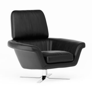 Grand Leather Swivel Armchair