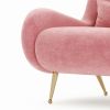 Curved Cushion Suede Armchair