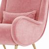 Curved Cushion Suede Armchair